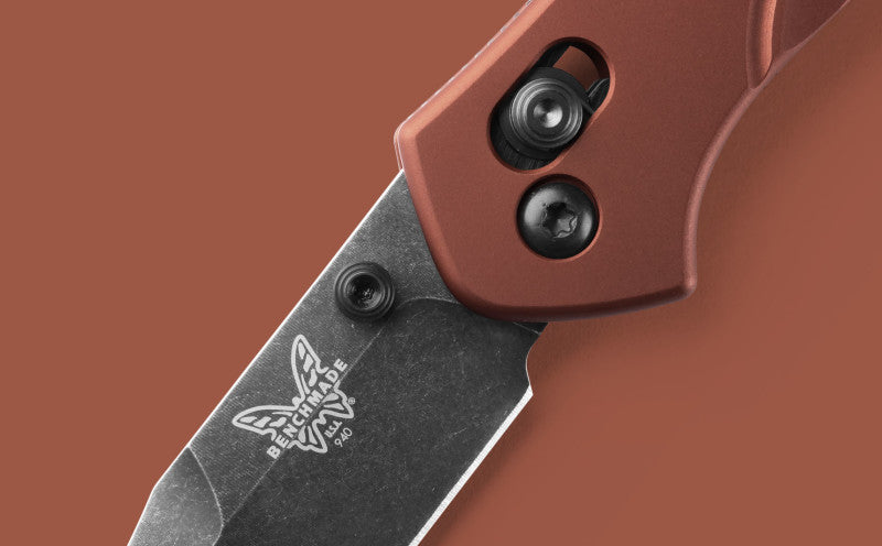 Benchmade Mini Osborne Burnt Copper Aluminum 2.92" Plain Edge Folding Pocket Knife (945BK-03)