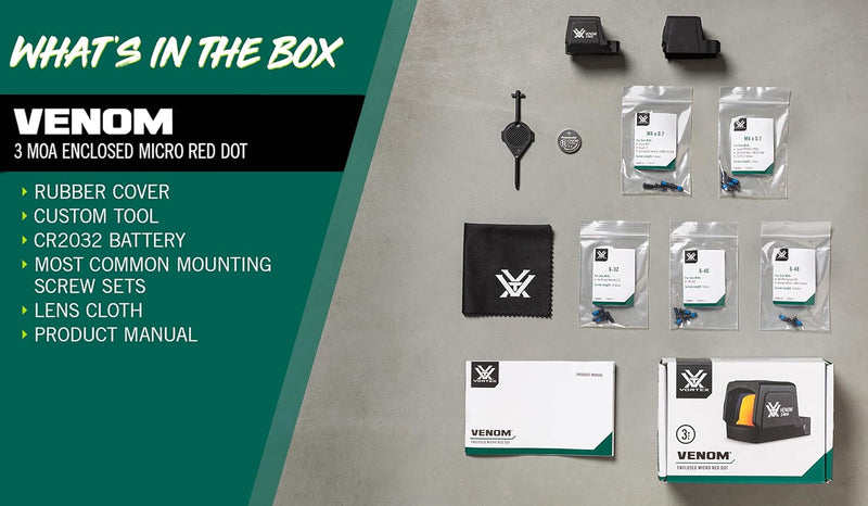 Vortex Optics Venom Enclosed Micro 3 MOA Red Dot (VEN-MRD3-E)