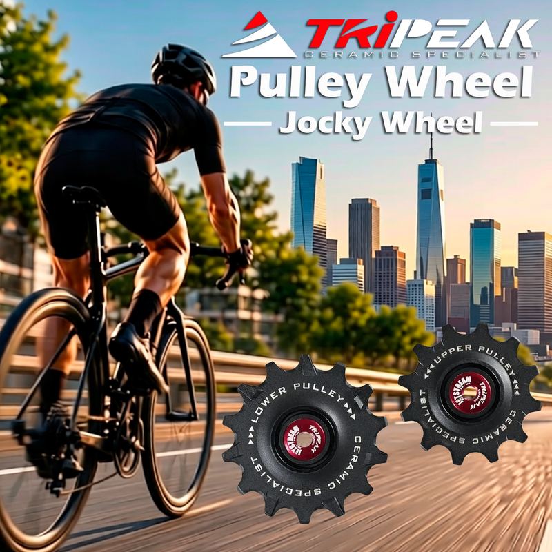 TriPeak Pulley Wheel Jocky Wheel for SRAM eTap AXS 12S(Road), 12/14T, Ceramic Bearing