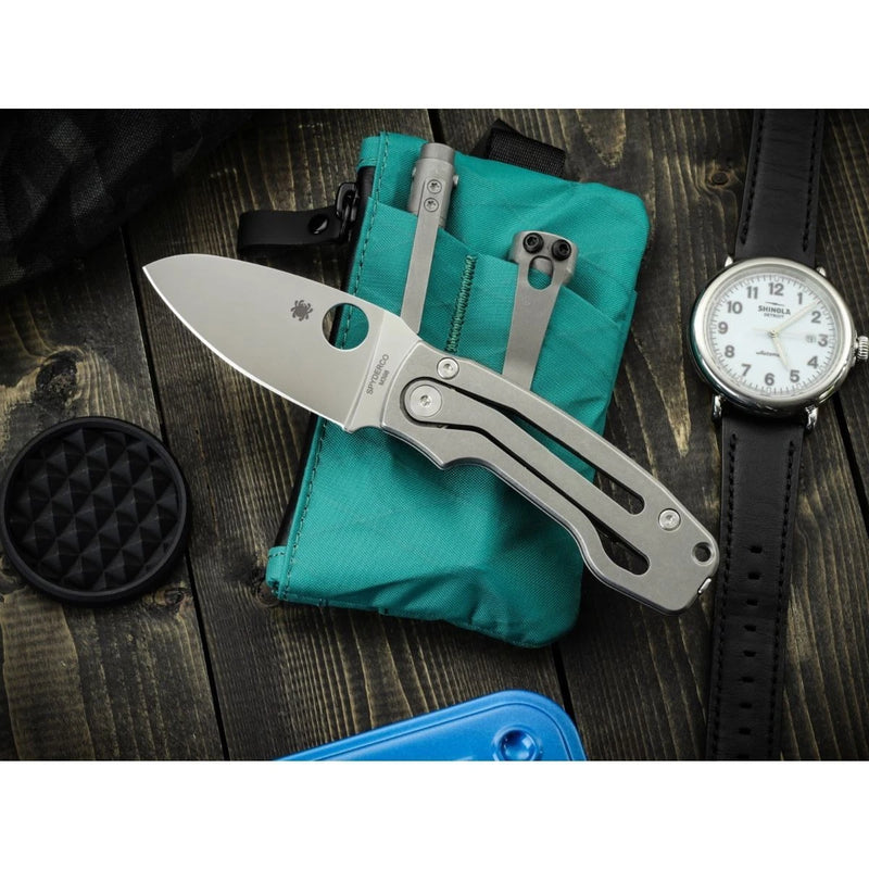 Spyderco Pits 2 Plain Edge 2.74" Folding Pocket Knife (C269TIP)