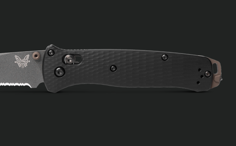 Benchmade 537SGY-03 Bailout Black Aluminum Serrated 3.38" Folding Pocket Knife