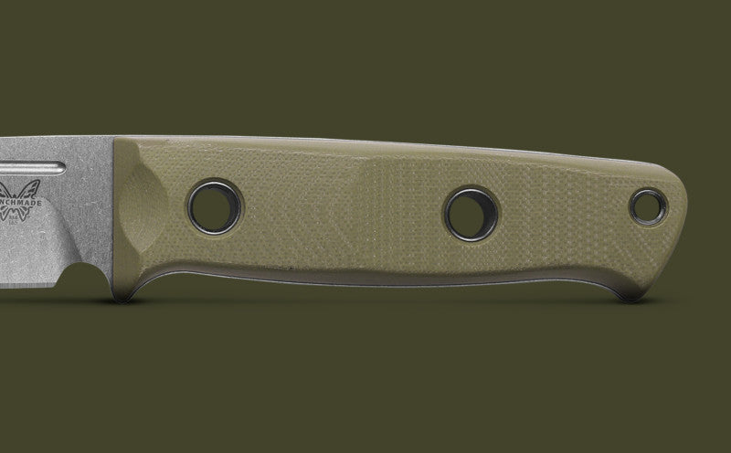 Benchmade 165-1 Mini Bushcrafter OD Green G10 Drop-Point CPM-S30V 3.38" Fixed Blade Knife