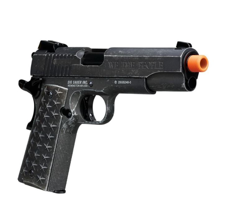 Sig Sauer Proforce 1911 We The People AirSoft Pistol, Semi-Auto 6mm CO2 Black (AIR-PF-1911WTP)