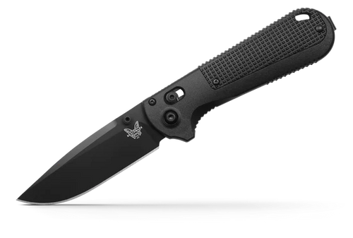 Benchmade 430BK-02 Redoubt Black Grivory 3.55" Plain Edge Drop-Point Folding Pocket Knife (430BK-02)
