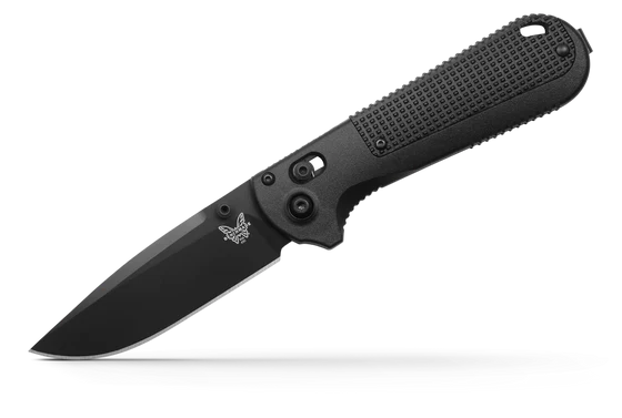 Benchmade 430BK-02 Redoubt Black Grivory 3.55" Plain Edge Drop-Point Folding Pocket Knife (430BK-02)