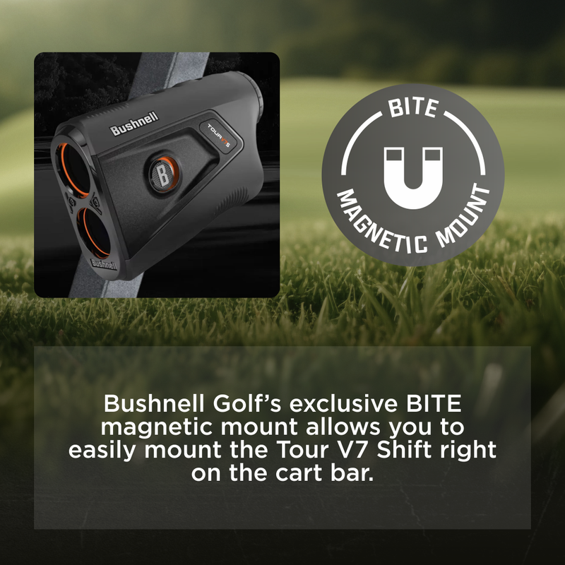 Bushnell Golf Tour V7 Shift Laser Rangefinder with Tour Trusted Slope Technology, Dual Color Display w/ Wearable4U Bundle