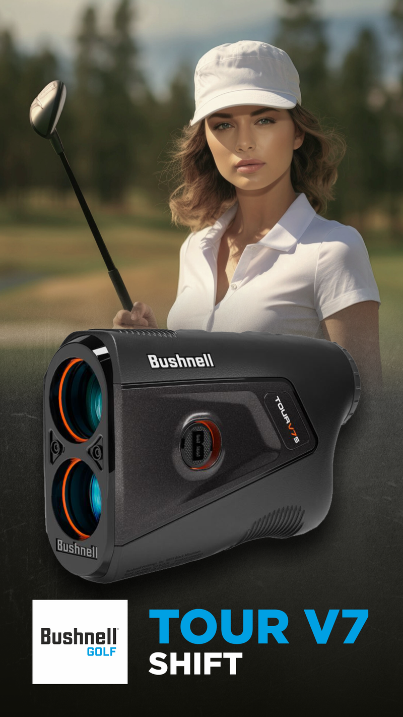 Bushnell Golf Tour V7 Shift Laser Rangefinder with Tour Trusted Slope Technology, Dual Color Display w/ Wearable4U Bundle