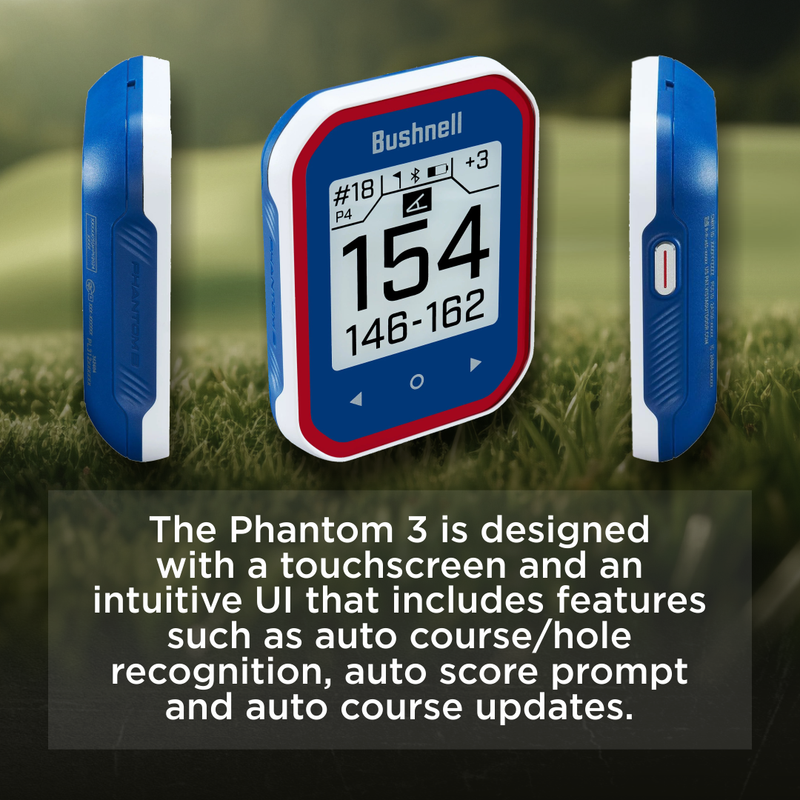 Bushnell Phantom 3 Slope GPS Golf with Slope Technology, Touchscreen, Magnetic Cart Mount, Wearable4U