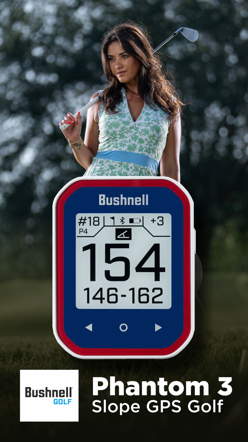 Bushnell Phantom 3 Slope GPS Golf with Slope Technology, Touchscreen, Magnetic Cart Mount, Wearable4U