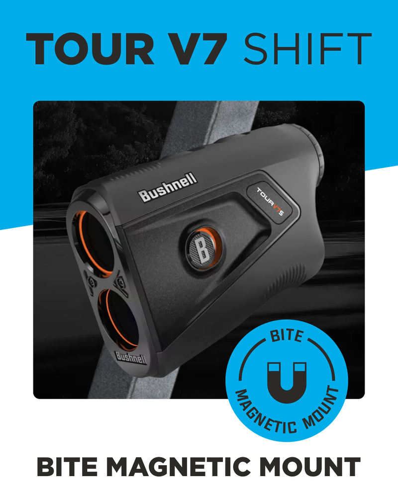 Bushnell Golf Tour V7 Shift Laser Rangefinder with Tour Trusted Slope Technology, Dual Color Display w/ Wearable4U Bundle