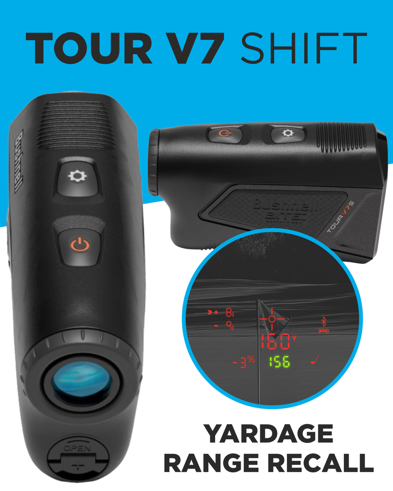 Bushnell Golf Tour V7 Shift Laser Rangefinder with Tour Trusted Slope Technology, Dual Color Display w/ Wearable4U Bundle