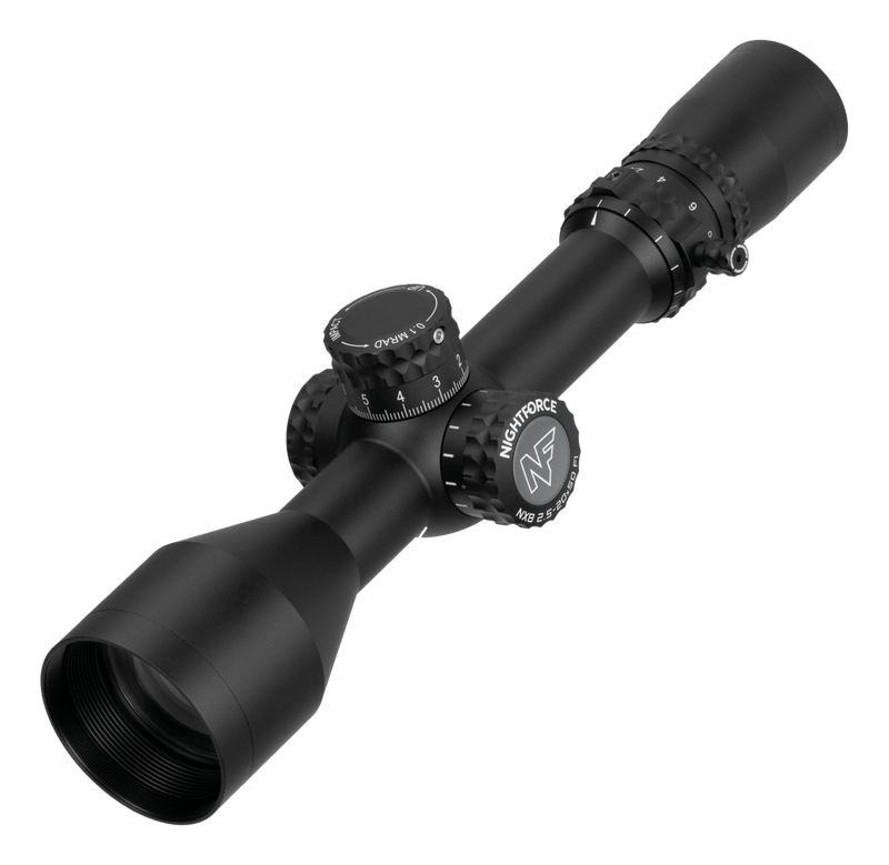 Nightforce NX8 2.5-20X50mm F1 Mil-XT FFP ZeroStop Ultra-Compact Rugged Black Riflescope (C632)