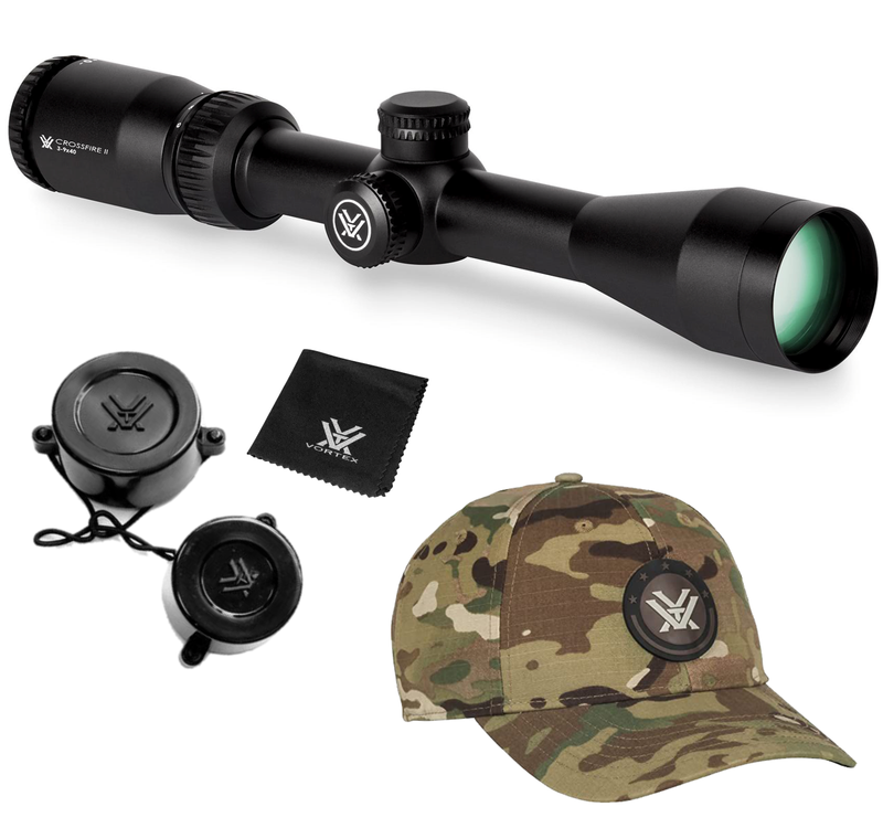 Vortex Optics Crossfire II Second Focal Plane 3-9X40 V-Plex (MOA) Reticle 1 inch Tube Riflescope with Wearable4U Bundle