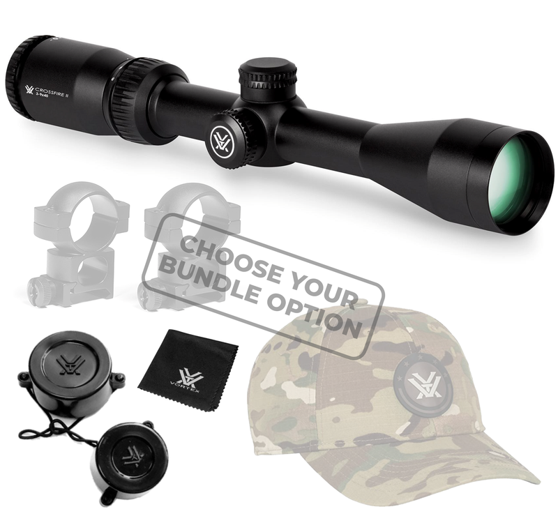 Vortex Optics Crossfire II Second Focal Plane 3-9X40 V-Plex (MOA) Reticle 1 inch Tube Riflescope with Wearable4U Bundle