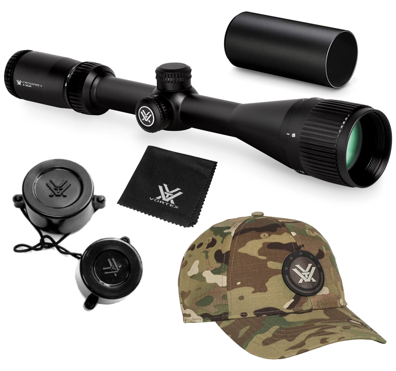 Vortex Crossfire II 6-18x44 mm AO Riflescope DEAD-HOLD BDC with Vortex Hat Bundle
