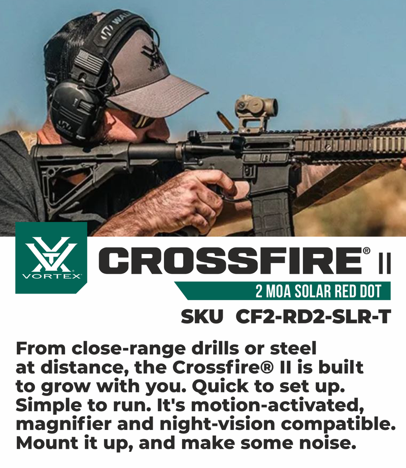 Vortex Optics Crossfire II 2 MOA Solar Red Dot Tan (CF2-RD2-SLR-T)