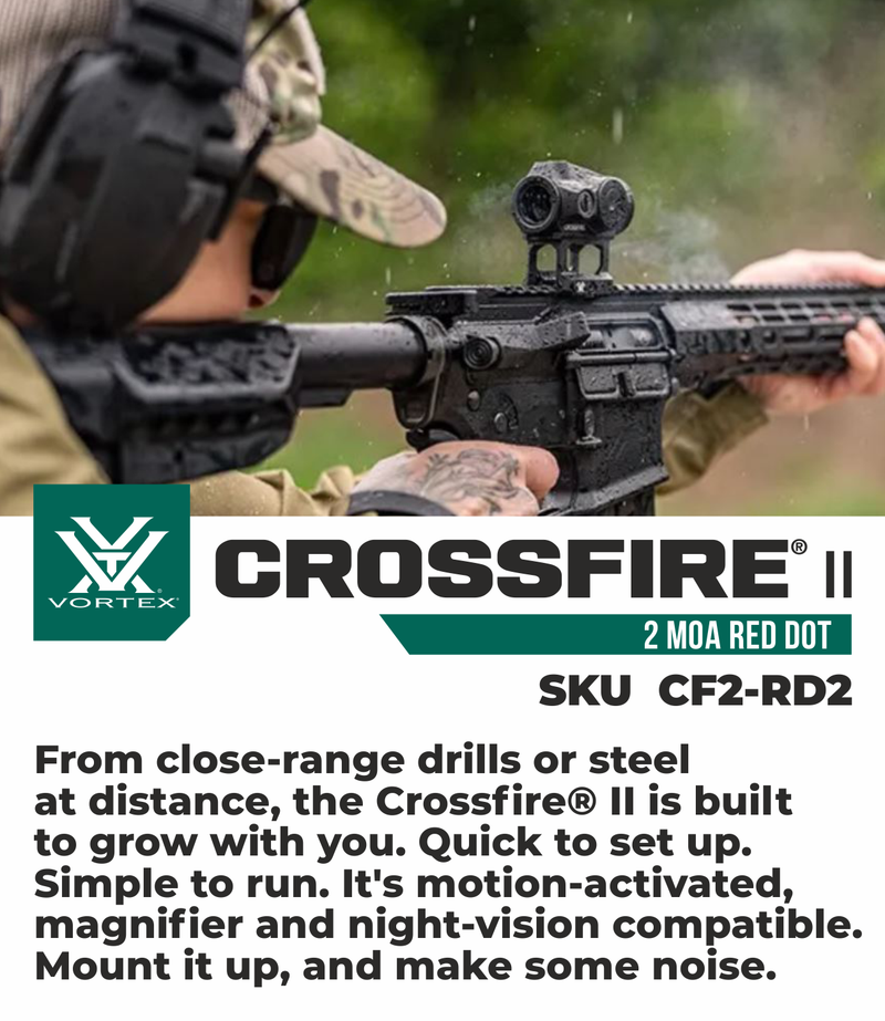 Vortex Optics Crossfire II 2 MOA Red Dot (CF2-RD2)