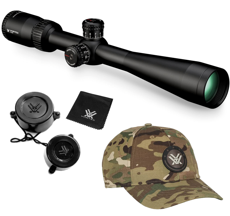 Vortex Optics Diamondback 4-12x40 SFP Riflescope VMR-1 (MOA) Reticle, 1 inch Tube with Wearable4U Bundle