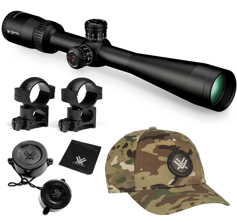 Vortex Optics Diamondback 4-12x40 SFP Riflescope VMR-1 (MOA) Reticle, 1 inch Tube with Wearable4U Bundle