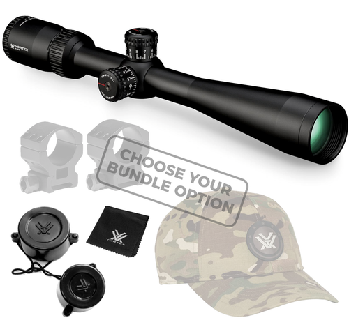 Vortex Optics Diamondback 4-12x40 SFP Riflescope VMR-1 (MOA) Reticle, 1 inch Tube with Wearable4U Bundle