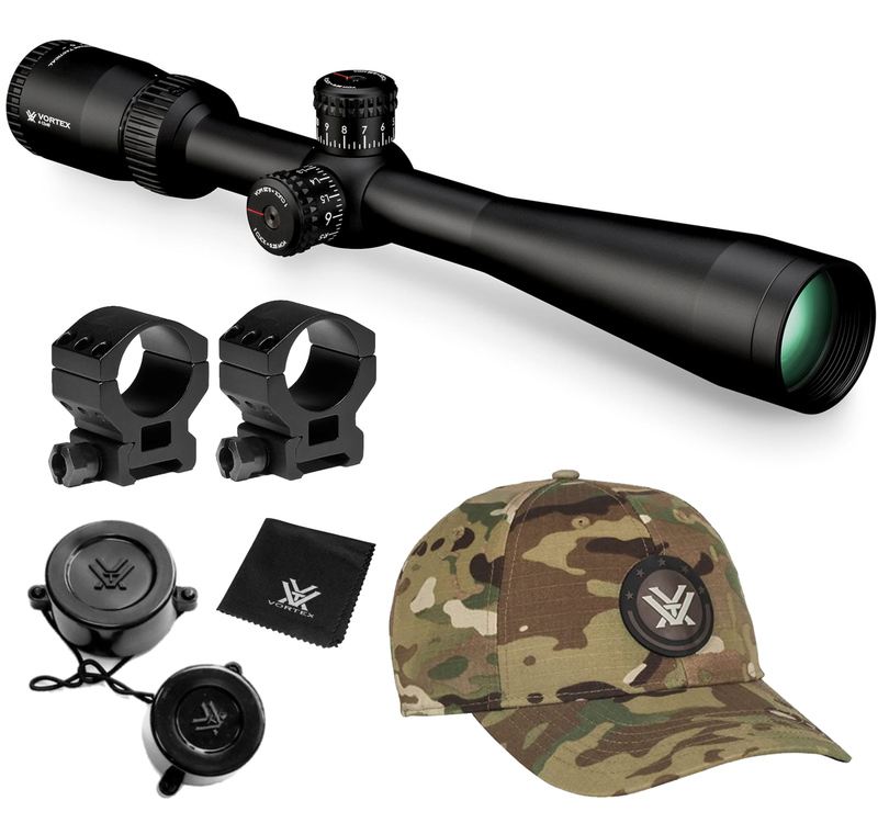 Vortex Optics Diamondback 4-12x40 SFP Riflescope VMR-1 (MOA) Reticle, 1 inch Tube with Wearable4U Bundle