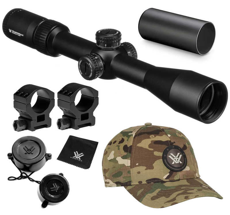 Vortex Optics Diamondback 4-16x44 FFP Riflescope EBR-2C (MRAD) Reticle, 30mm Tube with Wearable4U Bundle