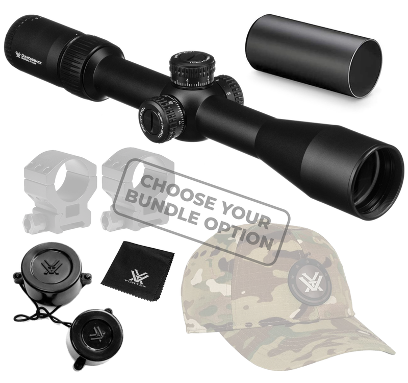 Vortex Optics Diamondback 4-16x44 FFP Riflescope EBR-2C (MRAD) Reticle, 30mm Tube with Wearable4U Bundle