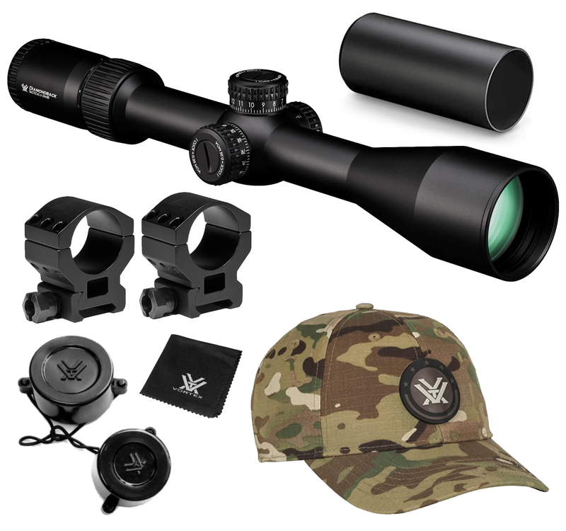 Vortex Optics Diamondback Tactical 6-24x50 FFP EBR-2C (MRAD) Reticle Riflescope with Wearable4U Bundle