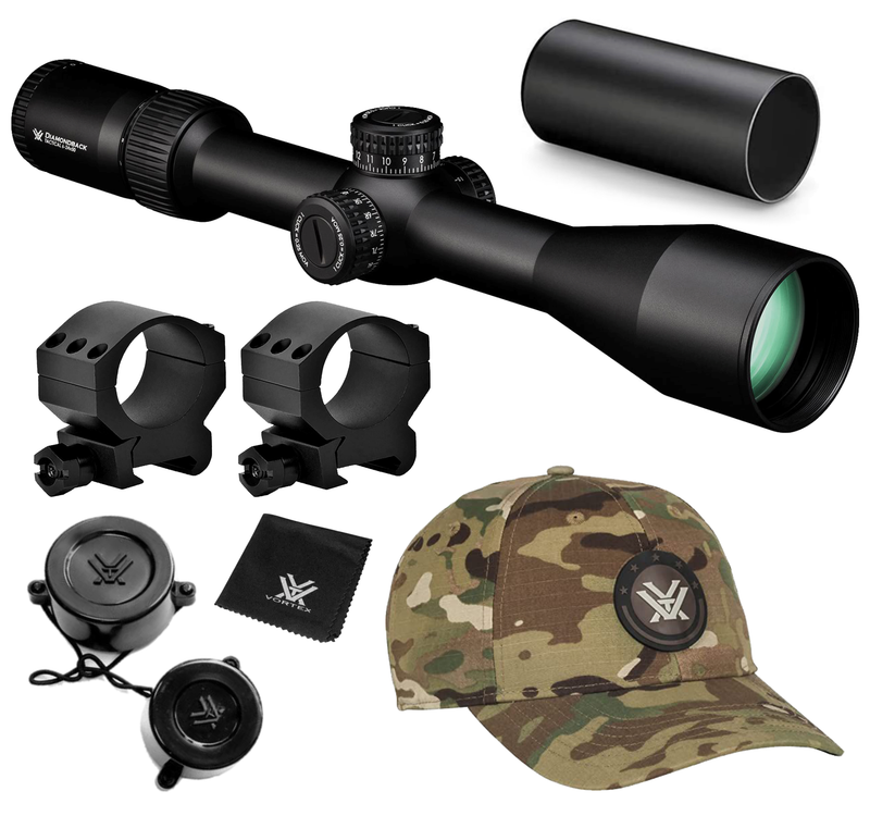 Vortex Optics Diamondback Tactical 6-24x50 FFP EBR-2C (MRAD) Reticle Riflescope with Wearable4U Bundle