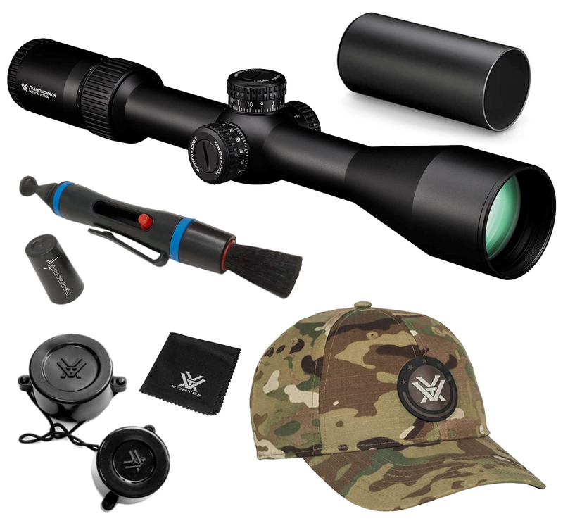 Vortex Optics Diamondback Tactical 6-24x50 FFP EBR-2C (MRAD) Reticle Riflescope with Wearable4U Bundle