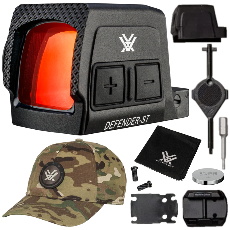 Vortex Optics Defender-ST Enclosed Solar 3 MOA Dot / 32 MOA Circle Micro Red Dot (DFST-MRD3-E)