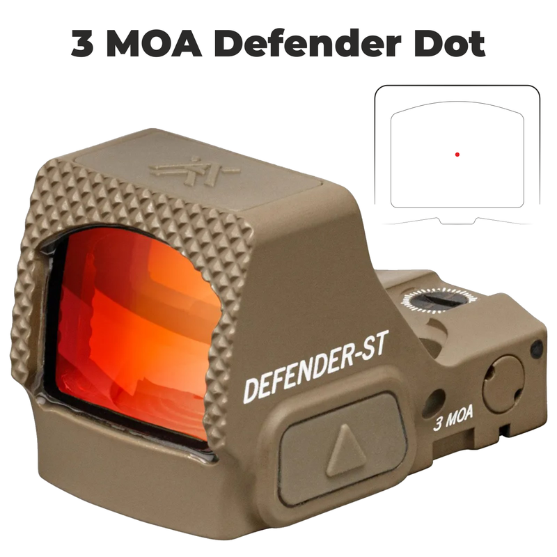 Vortex Optics Defender-ST 3 MOA Micro Red Dot Tan (DFST-MRD3-T)