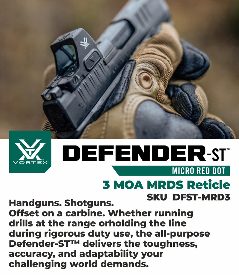 Vortex Optics Defender-ST Micro Red Dot Sight (DFST-MRD3/DFST-MRD6)