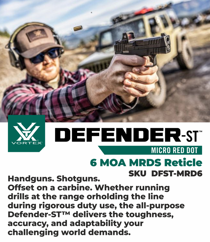 Vortex Optics Defender-ST Micro Red Dot Sight (DFST-MRD3/DFST-MRD6)