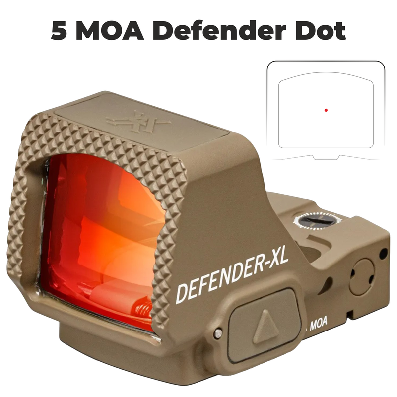 Vortex Optics Defender-XL 5 MOA Micro Red Dot, TAN (DFXL-MRD5-T)