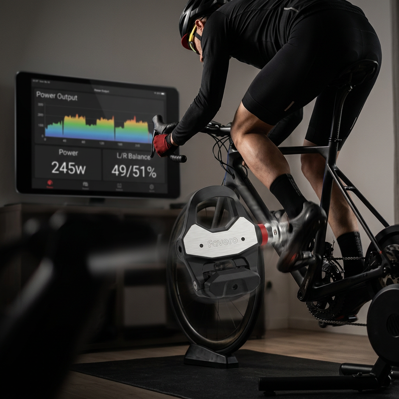 Favero Assioma PRO RL-1/RL-2 Single/Double Side Look Keo Compatible Power Meter Pedals, Easy-to-Transfer, Cycling Dynamics w/ Wearable4U Bundle