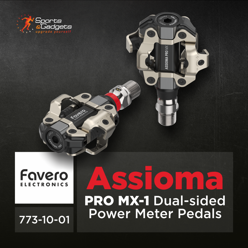 Favero ASSIOMA PRO MX Dual-sided Power Meter Pedals with Wearable4U Bundle