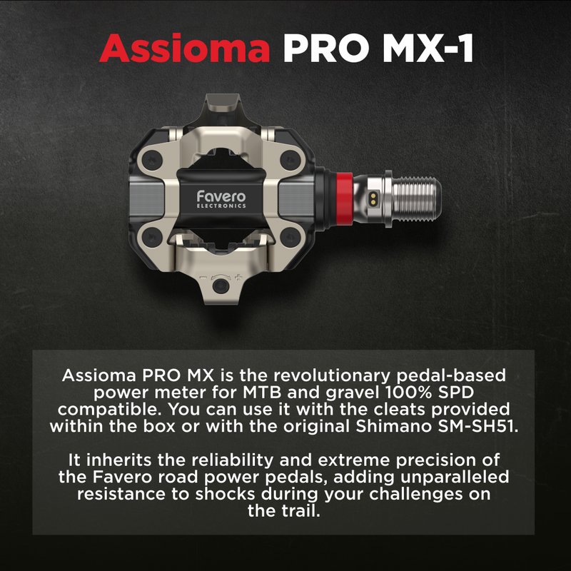 Favero ASSIOMA PRO MX Dual-sided Power Meter Pedals with Wearable4U Bundle