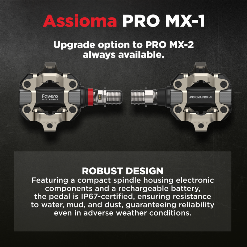 Favero ASSIOMA PRO MX Dual-sided Power Meter Pedals with Wearable4U Bundle