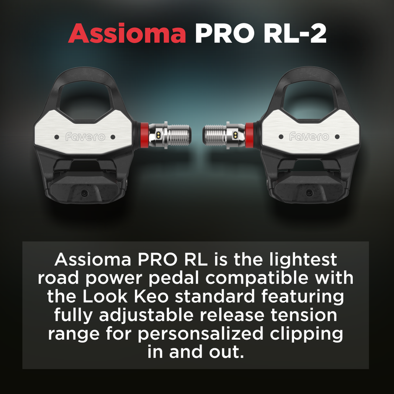 Favero Assioma PRO RL-1/RL-2 Power Meter Pedals with Look Keo Cleat Options | Wearable4U Bundle