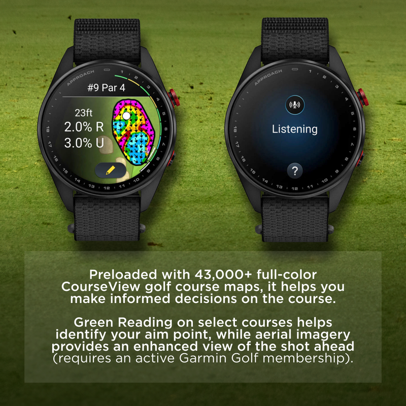 Garmin Approach S72 Golf GPS Smartwatch, AMOLED, Advanced Golf Features, Green Reading, Swing Metrics, 43,000+ CourseView Maps