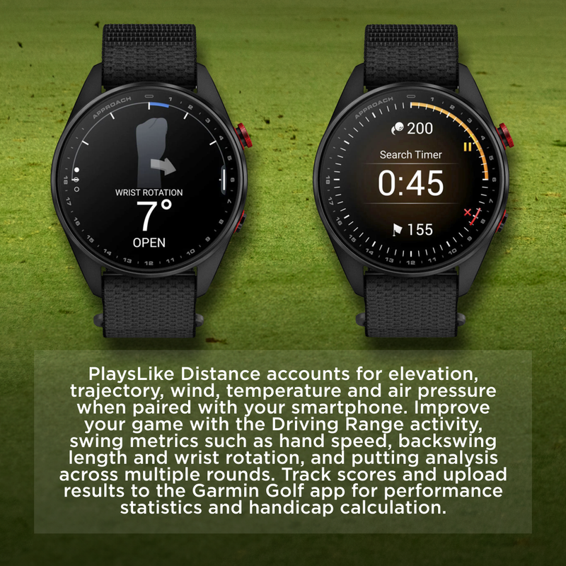 Garmin Approach S72 Golf GPS Smartwatch, AMOLED, Advanced Golf Features, Green Reading, Swing Metrics, 43,000+ CourseView Maps