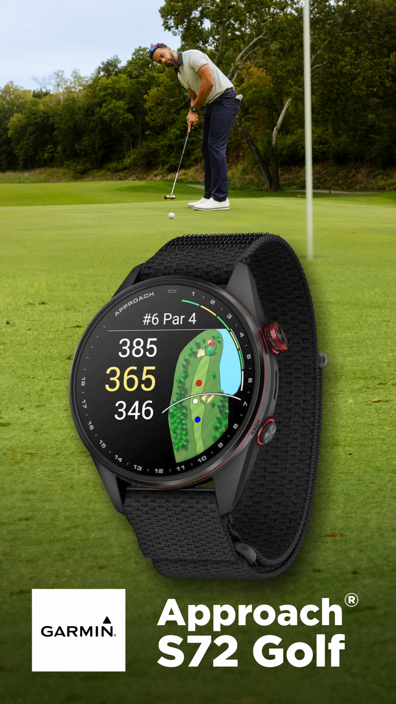 Garmin Approach S72 Golf GPS Smartwatch, AMOLED, Advanced Golf Features, Green Reading, Swing Metrics, 43,000+ CourseView Maps