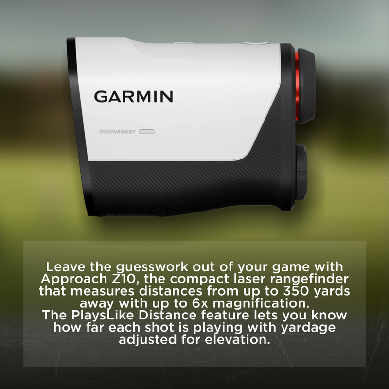 Garmin Approach Z10 Golf Laser Range Finder Up To 350 Yards (010-04328-00) with Wearable4U Bundle