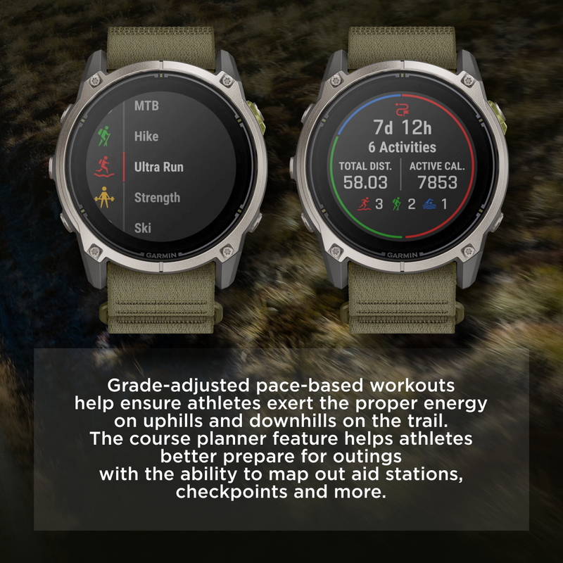 Garmin Enduro 4 Premium GPS Smartwatch, Sapphire, Solar Charging, Ultralight Design, LED Flashlight, Advanced Training & Endurance Features, TopoActive Maps (010-04799-00) | Wearable4U Bundle