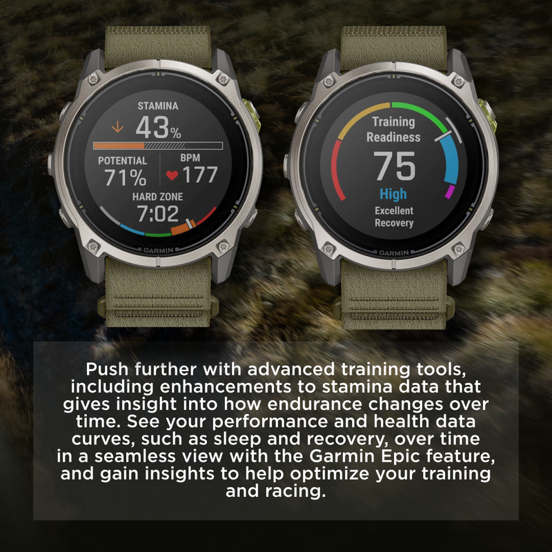 Garmin Enduro 4 Premium GPS Smartwatch, Sapphire, Solar Charging, Ultralight Design, LED Flashlight, Advanced Training & Endurance Features, TopoActive Maps (010-04799-00) | Wearable4U Bundle