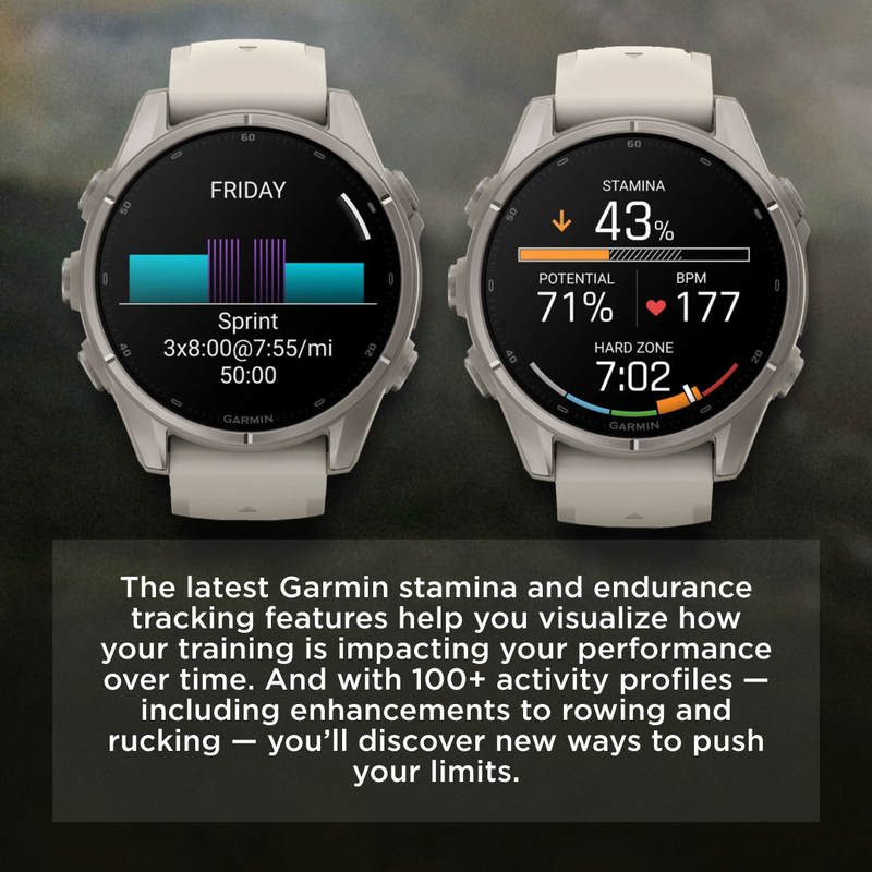 Garmin Fenix 9 AMOLED Premium Multisport GPS Smartwatch, Titanium, Sapphire