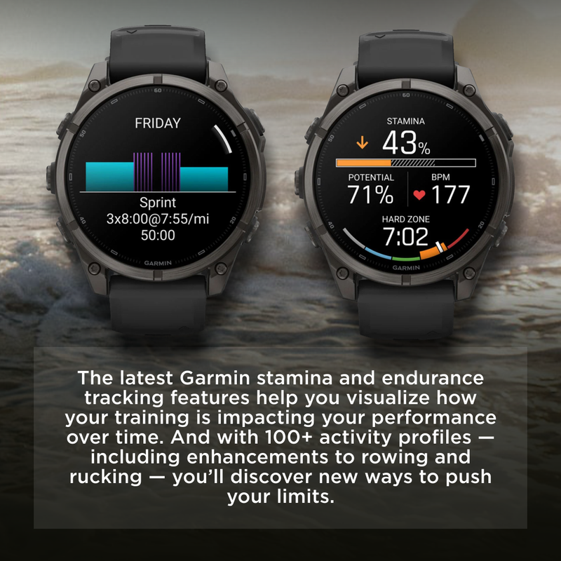 Garmin Fenix 9 AMOLED Premium Multisport GPS Smartwatch, Titanium, Sapphire