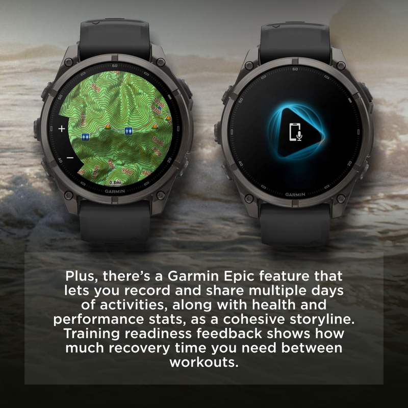 Garmin Fenix 9 AMOLED Premium Multisport GPS Smartwatch, Titanium, Sapphire