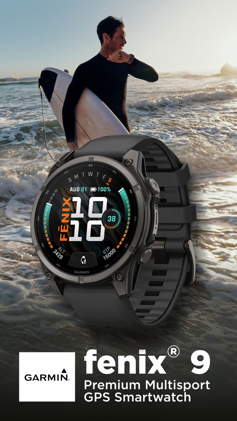 Garmin Fenix 9 AMOLED Premium Multisport GPS Smartwatch, Titanium, Sapphire